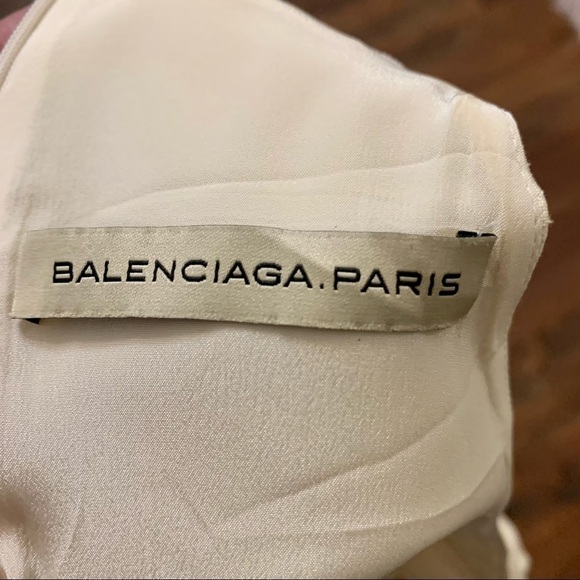 BALENCIAGA PARIS vintage off white sheath dress. Made in France. Size 36 - Picture 2 of 9